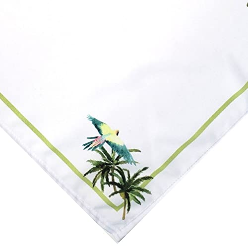 Charlo's Cloth Napkins Set of 4 Brazilian Parrot 16" by 16" - Green-3