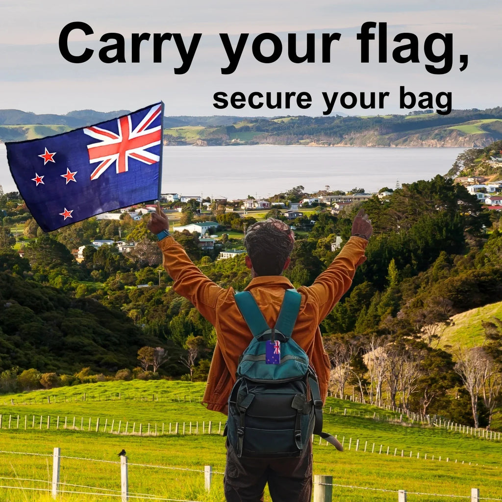 Smart Bag Security Tag -  New Zealand Flag [Pack 2]